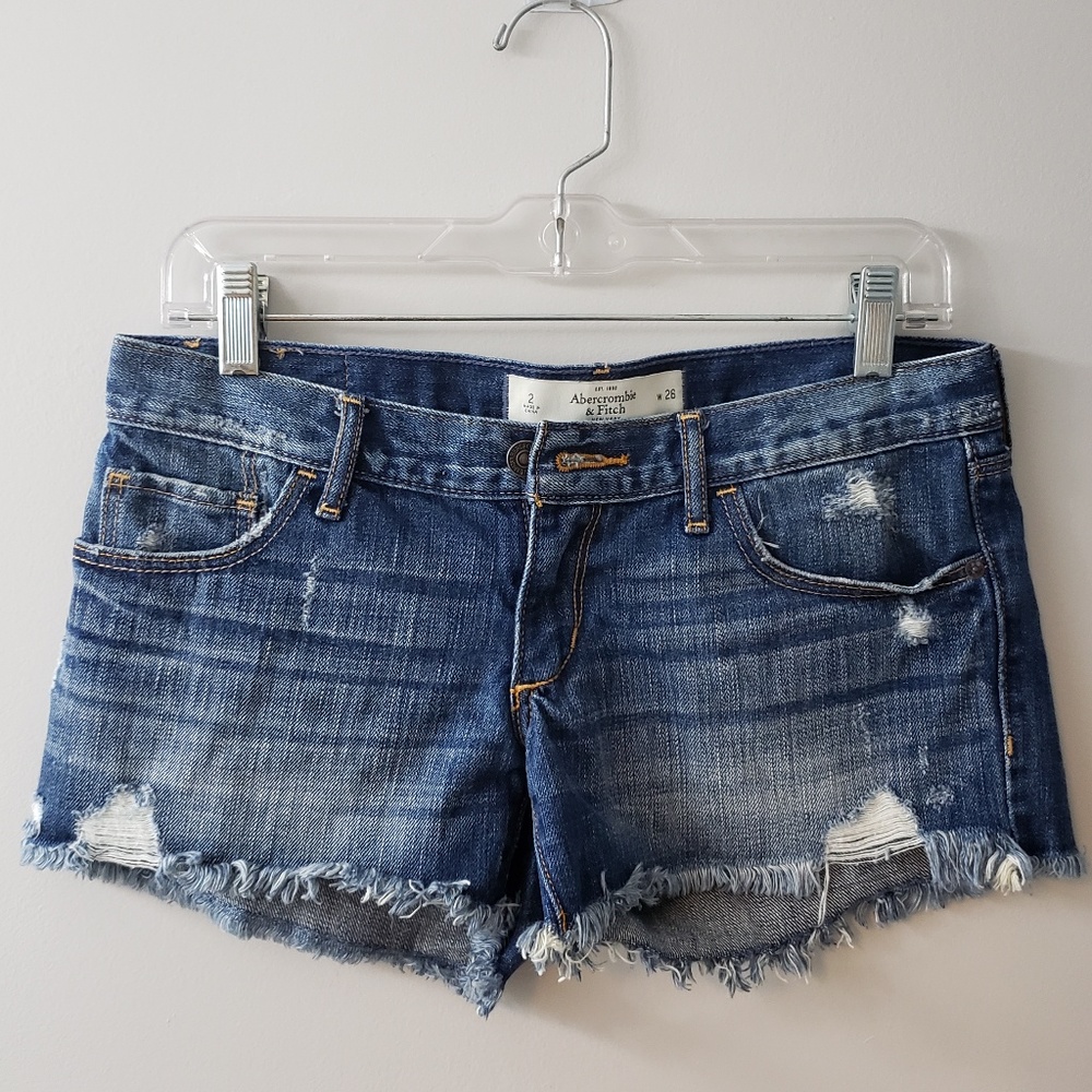 Abercrombie & Fitch distressed denim shorts